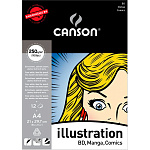 Альбом для маркера Canson Illustration, склеенный, 250 гр/м2, А4, 12 листов