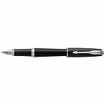 Ручка перьевая Parker Urban Muted Black Chrome CT, толщина линии F, хром