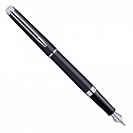 Ручка перьевая Waterman Hemisphere Matt Black CT, толщина линии F, хром, перо: нержавеющая сталь