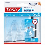 Крючки самоклеящиеся для стеклянных поверхностей tesa, удаляемые, до 0.2 кг, 5 штук