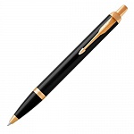 Ручка шариковая Parker IM Metal Black GT, толщина линии M, позолота (S0856440)