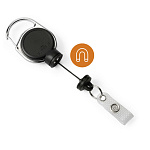 Брелок - рулетка для пропусков с магнитом Durable Extra Strong, удерживает до 300 г, шнур 60 см