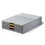 Бокс для документов Durable Varicolor, А4, С4, Folio, 3 выдвижных ящика, ABS-пластик