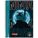 Тетрадь в клетку на пружине А4 Brunnen Premium Ниндзя, микроперфорация, 90 гр/м2, 80 листов