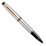 Ручка-роллер Waterman Expert 3 Stainless Steel GT, толщина линии F, позолота 23К