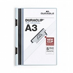 Папка с клипом Durable Duraclip, до 60 листов, А3, ПВХ