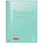 Тетрадь в клетку на пружине А4 Brunnen Колледж Premium Pastel, микроперфорация, 90 гр/м2, 80 листов