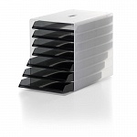 Бокс для документов Durable IdealBox, 7 лотков С4, 365 x 250 x 322 мм, прозрачный пластик