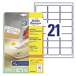 Этикетки самоклеящиеся удаляемые Avery Zweckform, 63.5 x 38.1мм, 21 штука на листе, 30 листов