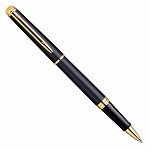 Ручка-роллер Waterman Hemisphere Matte Black GТ, толщина линии F, позолота 23К