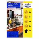 Этикетки Avery Zweckform Corona Indication, круглые d-20 см, удаляемые, 1 штука на листе, 12 листов