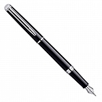 Ручка перьевая Waterman Hemisphere Mars Black CT, толщина линии F, хром, перо: нержавеющая сталь