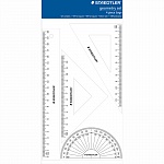 Набор Staedtler, линейка 20 см, транспортир, угольники 60/30 °С и 45/45 °С