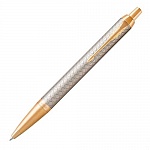 Ручка шариковая Parker IM Premium Warm Silver (grey) GT, толщина линии M, позолота (S0908660)