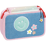 Пенал школьный Brunnen Happy Hippie, с наполнением, 19 х 13.5 х 7 см