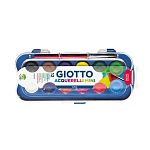 Набор красок акварельных Giotto Colour Blocks Mini, сухие, в таблетках, с кистью, 12 цветов