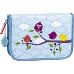 Пенал школьный Brunnen Birds, с наполнением, 19.5 х 13.5 х 3.5 см