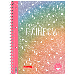 Тетрадь в клетку на пружине А4 Brunnen Колледж Premium Magic Rainbow, 90 гр/м2, 80 листов