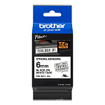 Картридж brother tze-s211 с лентой 6 мм х 8 м, пластик, усиленный клей, черный шрифт