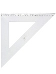 Угольник Domingo Ferrer, 45°/45°, длина 45 см, шкала 30 см, акрил