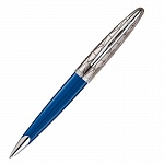 Ручка шариковая Waterman Carene Contemporary Blue Obsession, толщина линии M, серебро