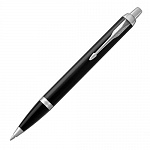 Ручка шариковая Parker IM Metal Black CT, толщина линии M, хром (S0856430)