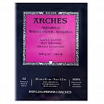 Альбом для акварели Arches, мелкое зерно, склеенный, 300 г/м2, 23 х 31 см, 12 листов