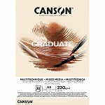 Альбом для смешанных техник Сanson Graduate Mix Media, склеенный, 220 гр/м2, 30 бежевых листов