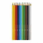 Набор карандашей цветных Carandache School line, Aquarellе, 12 цветов, картонная коробка