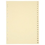 Разделитель листов А4 картонный цифровой Quantus, 1-20, 190 г, 20 листов