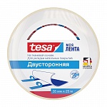 Лента двусторонняя tesa, тканевая, 25 м x 38 мм